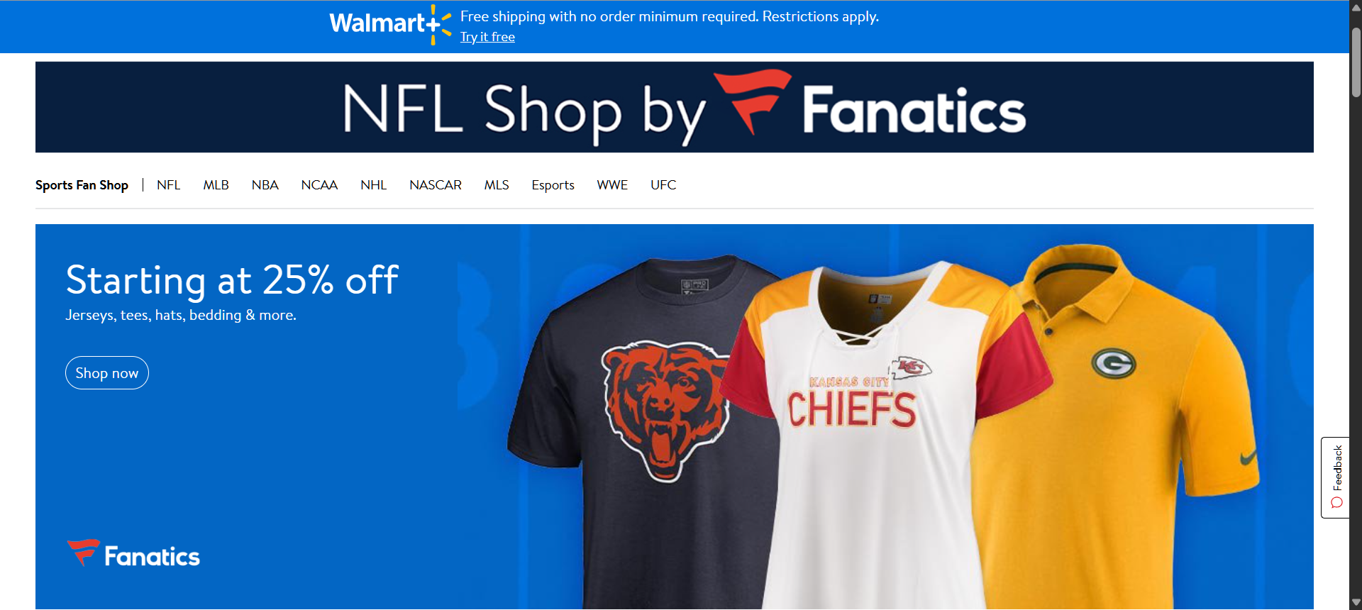 Walmart Sports Fan Shop